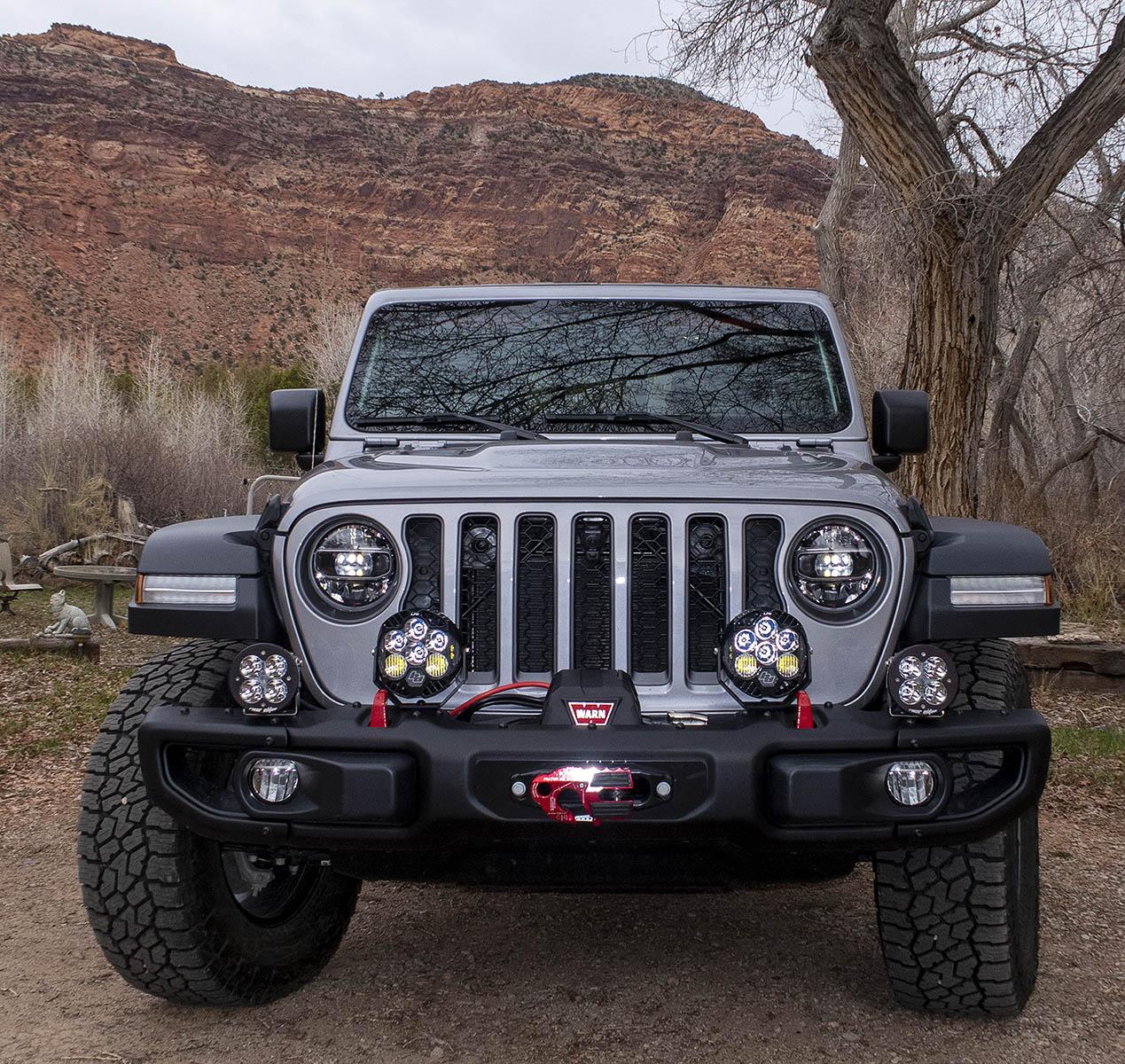 Jeep Gladiator Light bar options for stock front bumper Spots