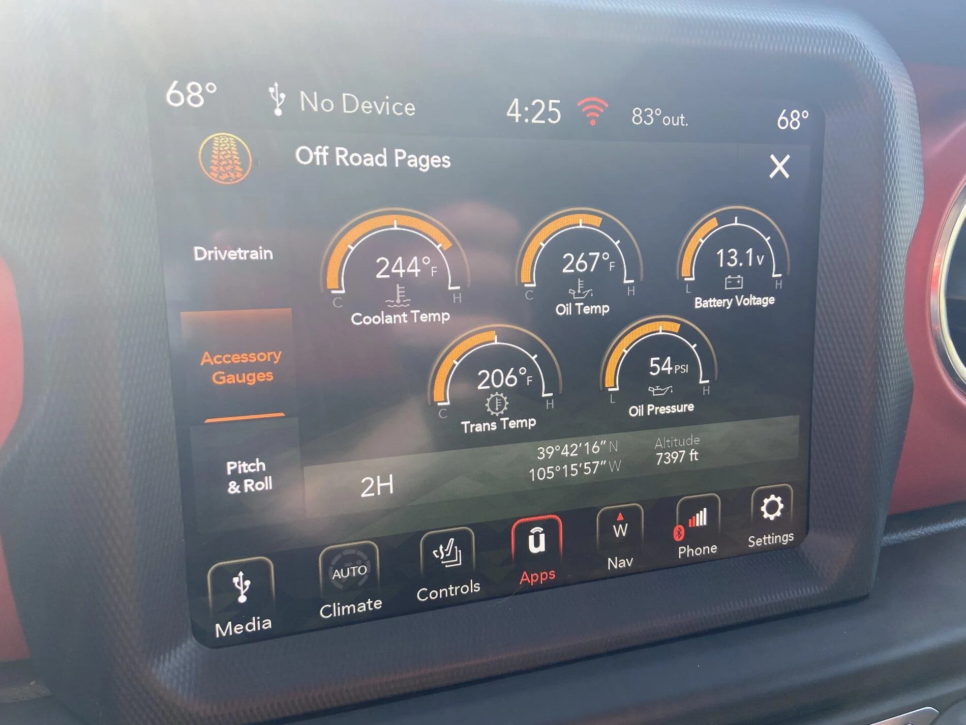Jeep Gladiator EcoDiesel engine temp when towing IMG_1923