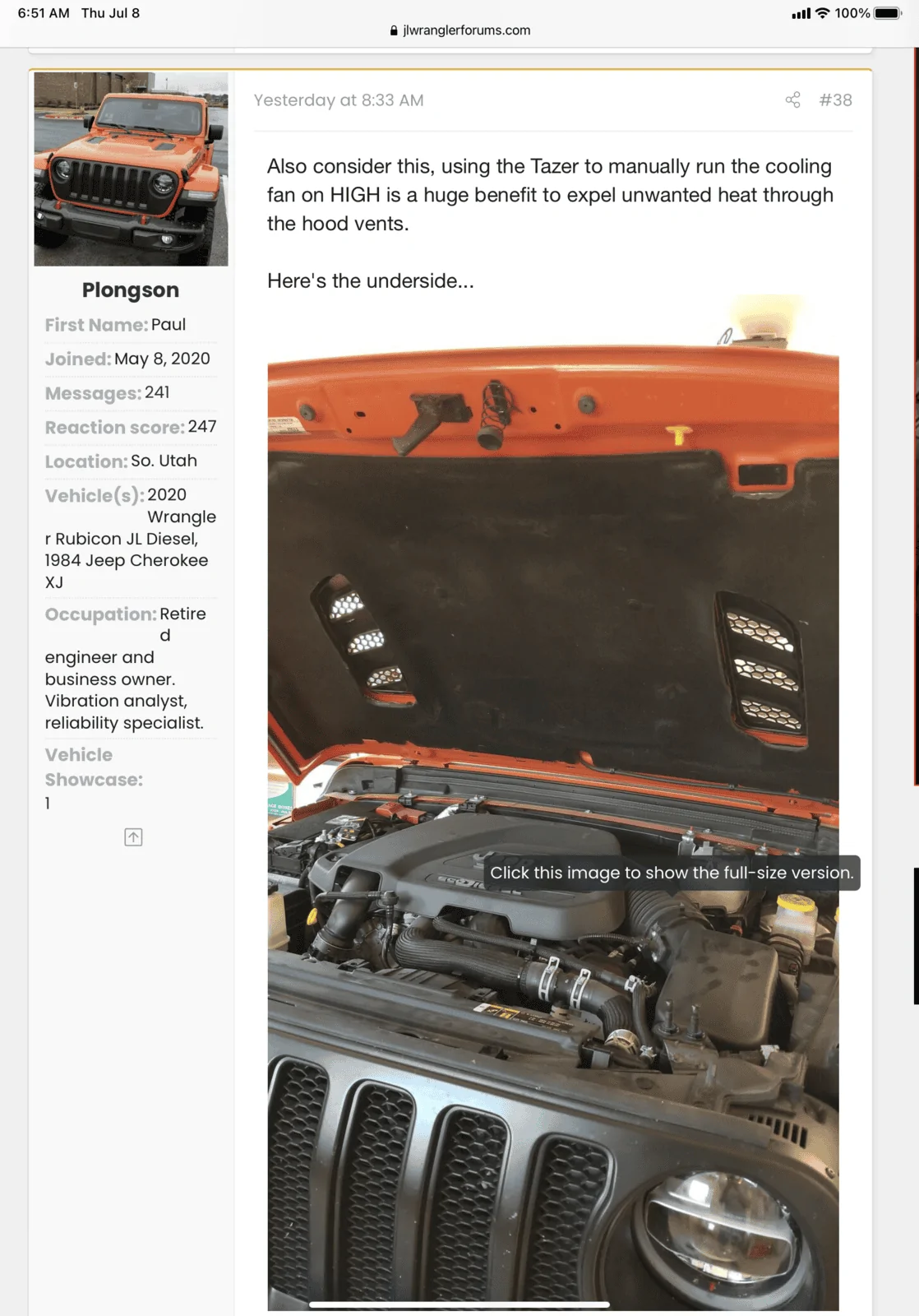 Jeep Gladiator Would the 392 hood help the ecoD? 7FB320EC-C3C7-450B-9B99-500626F28E73