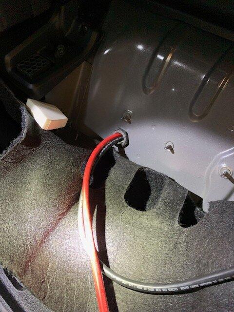 Jeep Gladiator ARB Twin w/813 Behind Rear Seat Mount install wires into cab