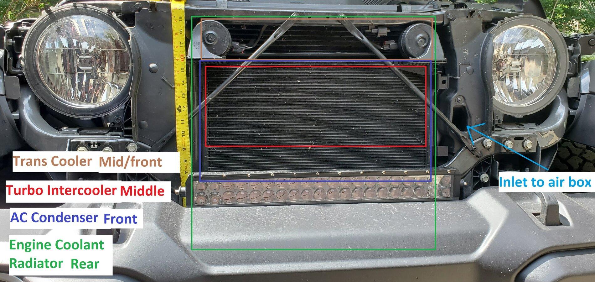 Jeep Gladiator Diesel cooling options and ideas layout