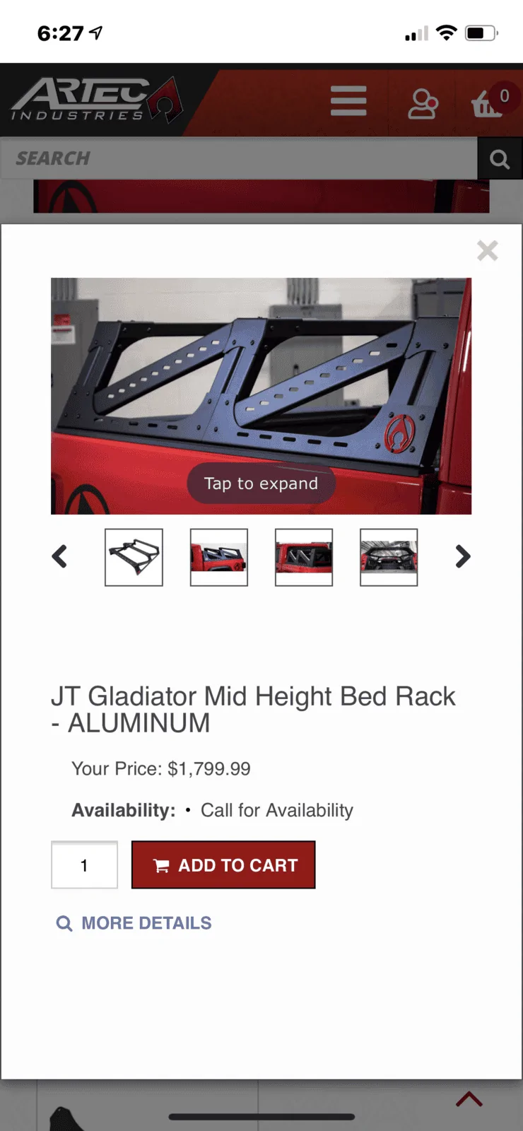 Jeep Gladiator ARTEC Bed Rack San Diego 6856A690-404D-4E2B-8C4A-12402B3247AC