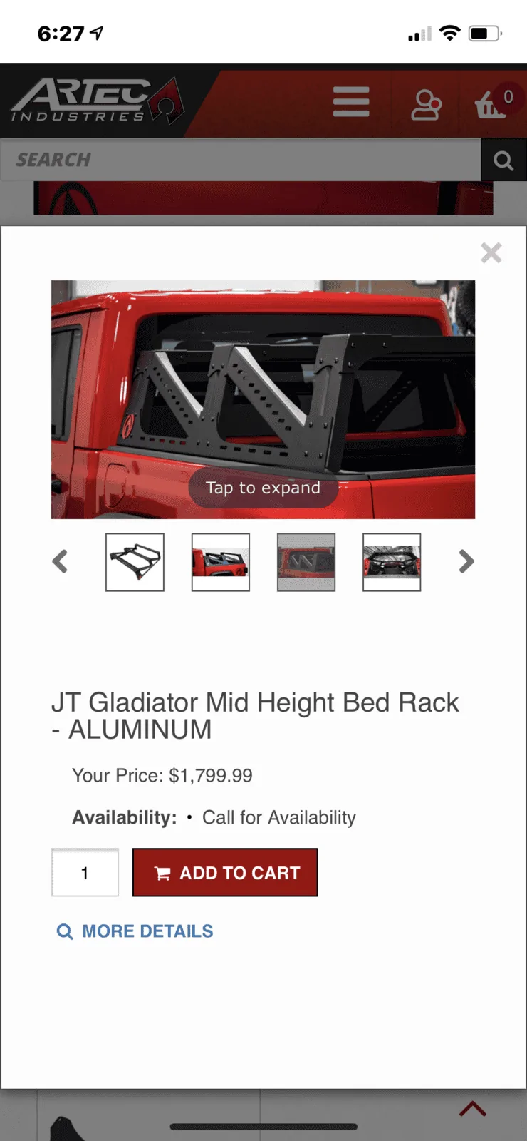 Jeep Gladiator ARTEC Bed Rack San Diego 36B2D68A-CCDD-416D-ADDF-14933636F0D3