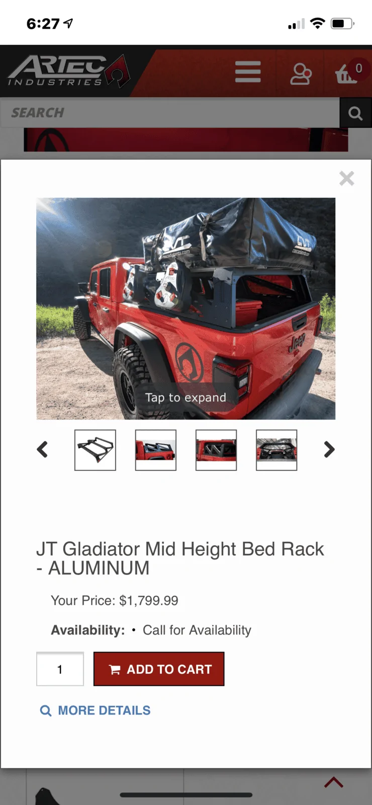 Jeep Gladiator ARTEC Bed Rack San Diego AF0C984E-BD4F-40E5-91D5-531C5E6940CC