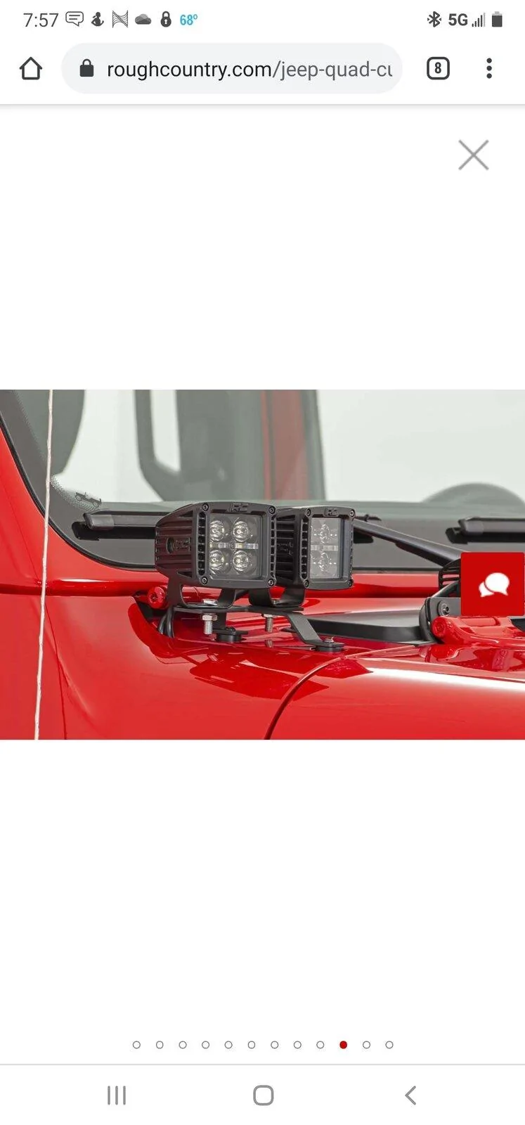 Jeep Gladiator Quad LED mount with Rugged Ridge Snorkel Screenshot_20210717-075750_Chrom