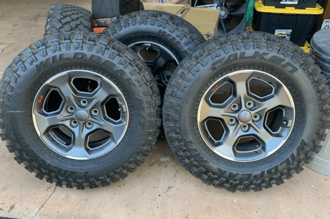 Jeep Gladiator GLADIATOR RUBICON OEM WHEELS AND FALKEN 285 MUD TIRES Screen Shot 2021-07-17 at 11.44.24 AM