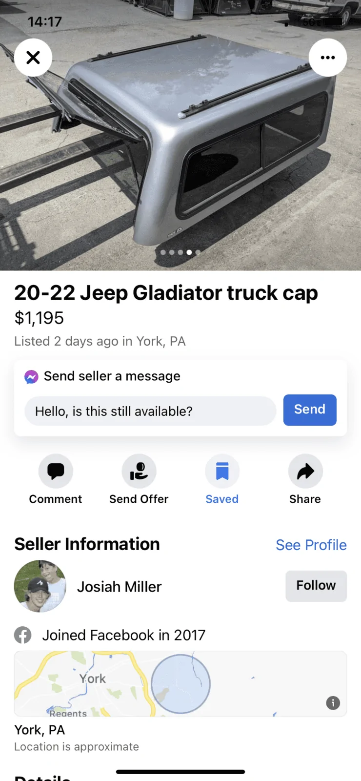 Jeep Gladiator FYI: JT ARE Cap in PA 57BFF533-28B5-4FC3-AA0E-A7FA614F13FE