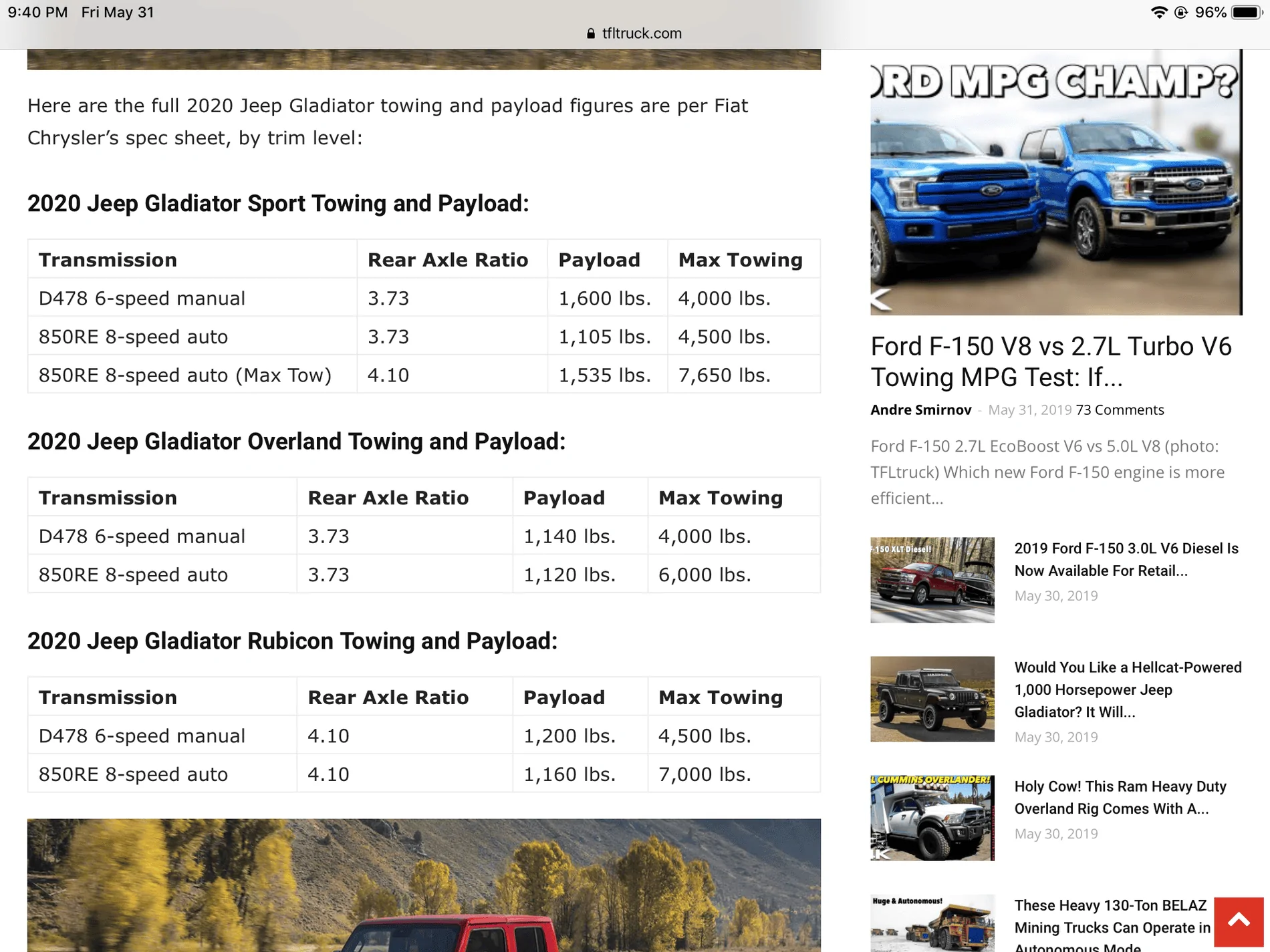 Jeep Gladiator Confused about towing 27DA327B-6AE8-43E1-B1BC-D835FE2821F2