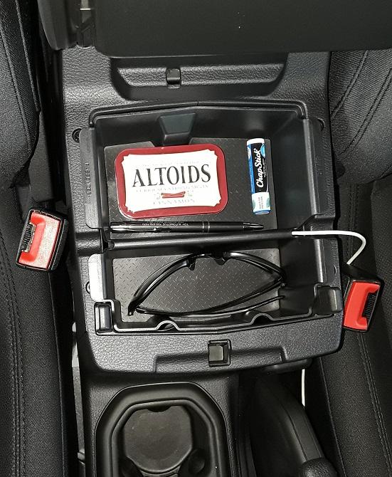 Jeep Gladiator Vehicle OCD center console organizer and tray SLX151 full cord side
