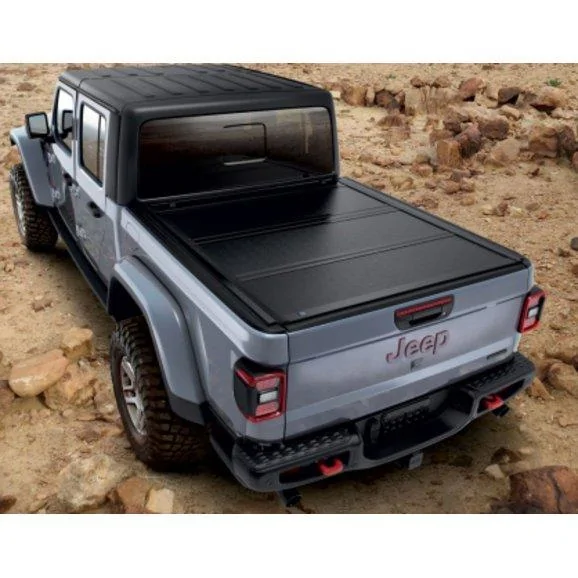 Jeep Gladiator If possible, Can Somebody post a non stock picture of the tri fold hard Tonneau cover? mopar-82215616-hard-tri-fold-tonneau-cover-jeep-gladiator-jt