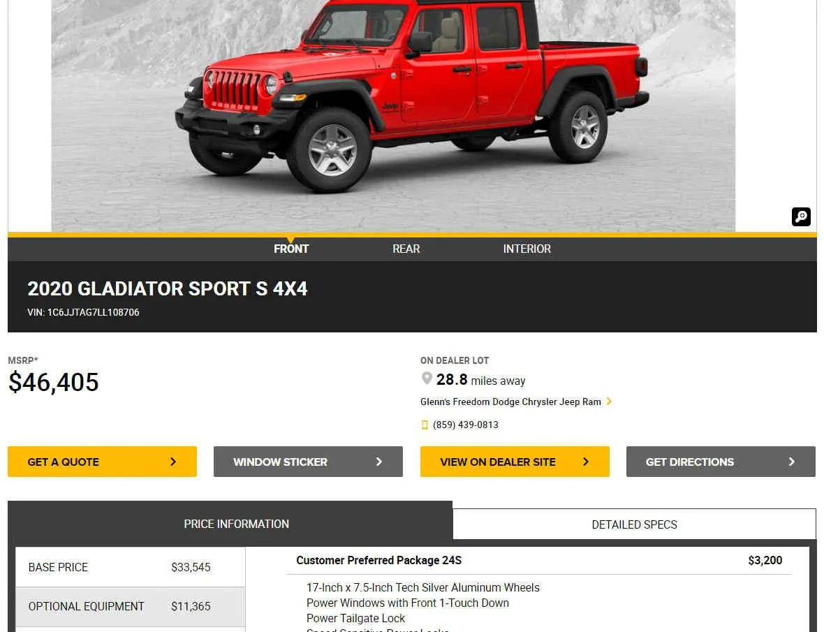 Jeep Gladiator Post your 2020 JT Gladiator build status JTbuildexampl