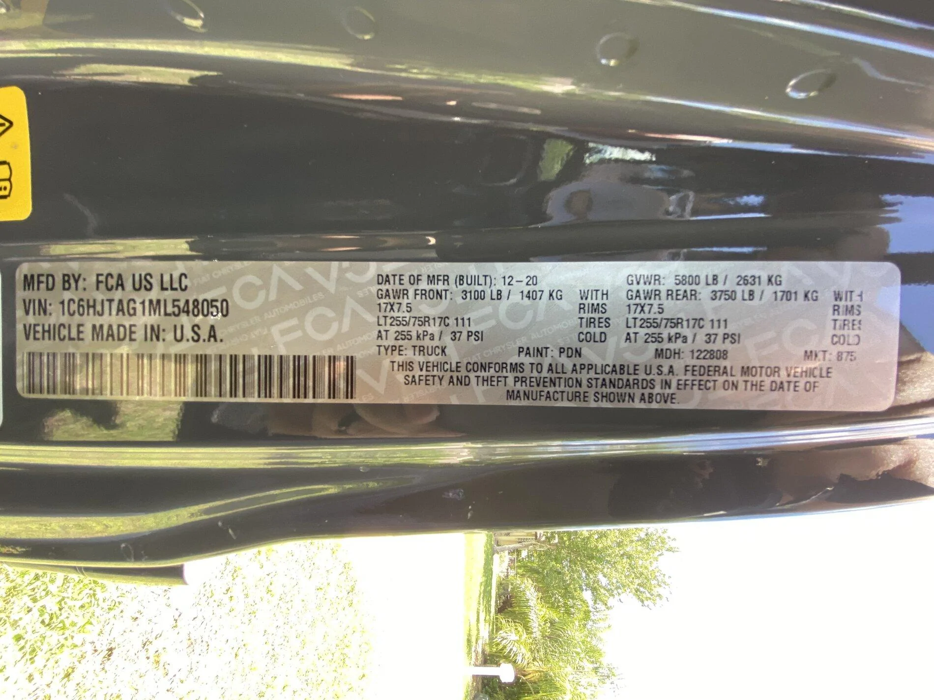 Jeep Gladiator GVWR 3E533D1E-82C4-4ADA-A462-F2DD394FDED4