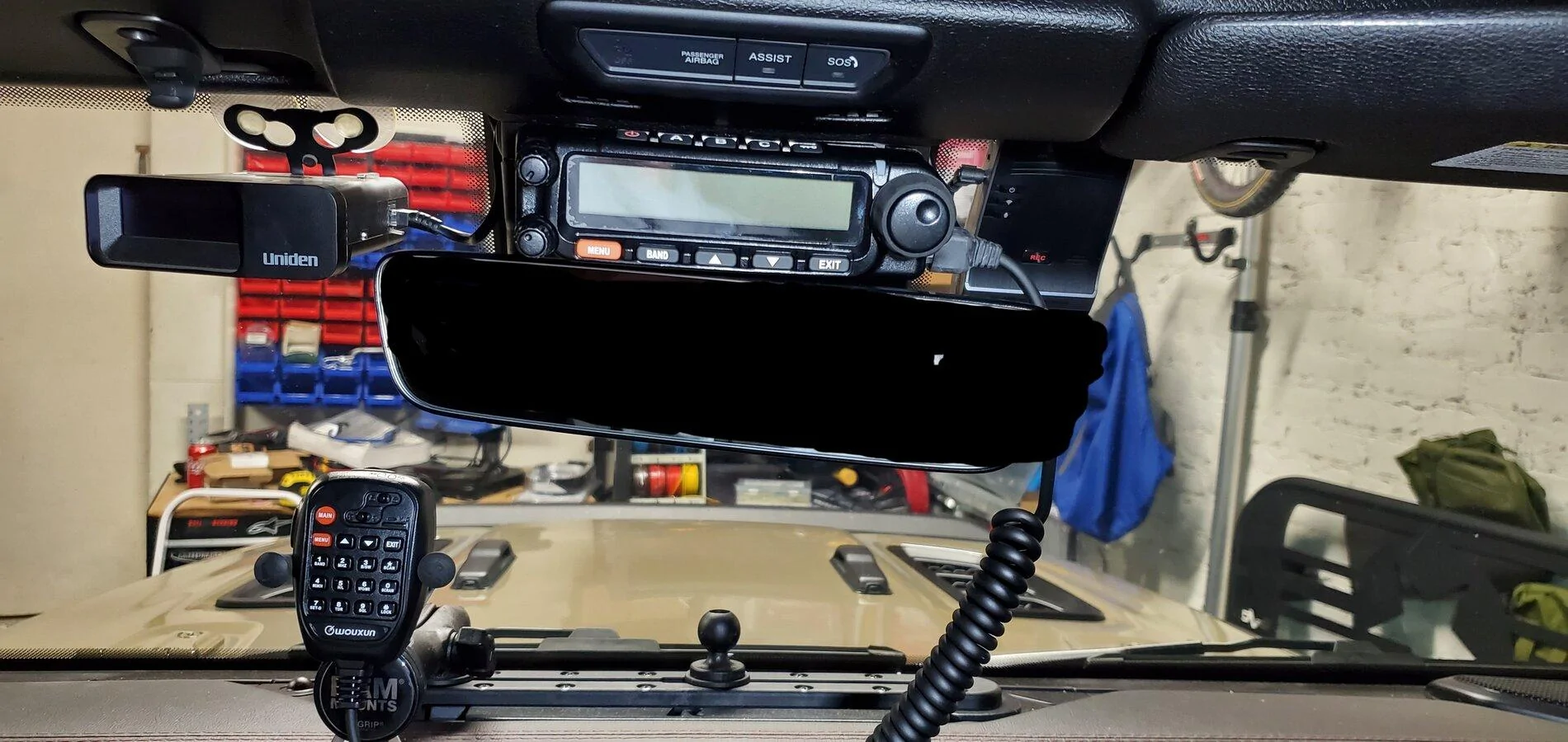 Jeep Gladiator VHF radio install 20210406_165315