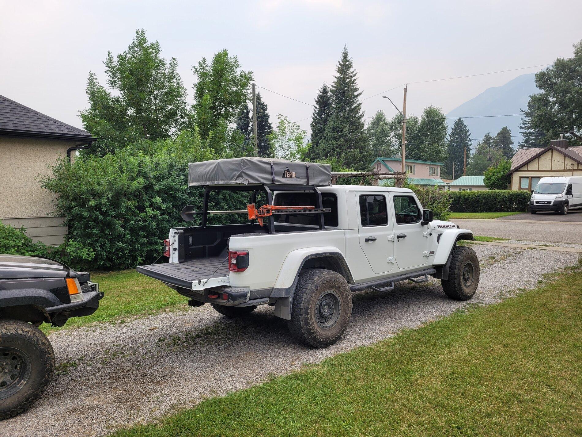 Jeep Gladiator Mini expedition rack/rtt build 20210719_160839