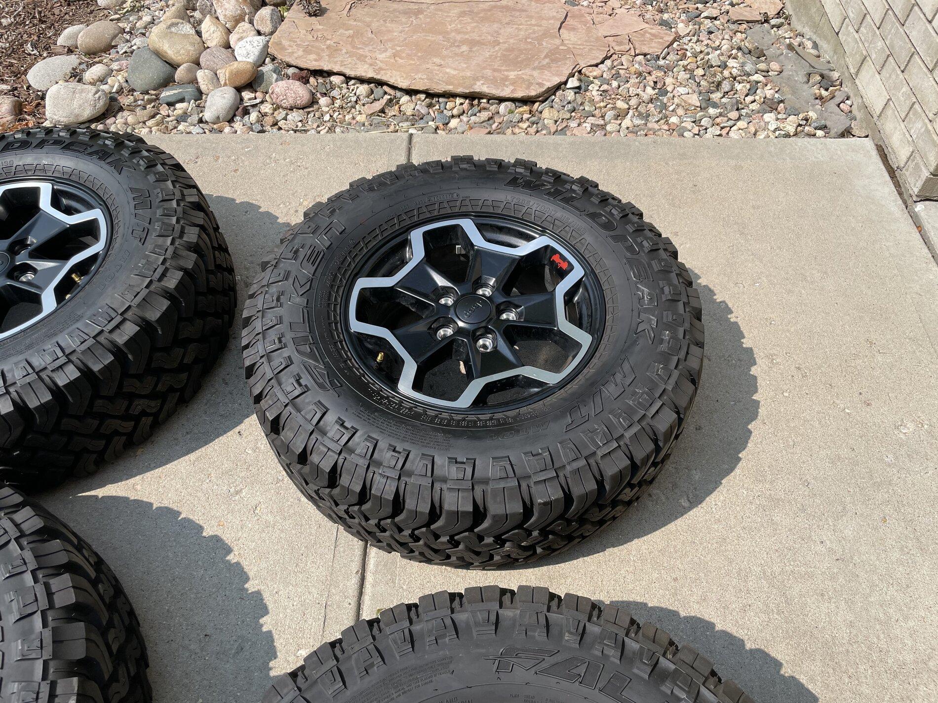 Jeep Gladiator JT stock wheels & tires for sale, no tpms or lugnuts.  $1000 obo F84BCEE8-139C-4804-A01A-F2A7CD4B37EA