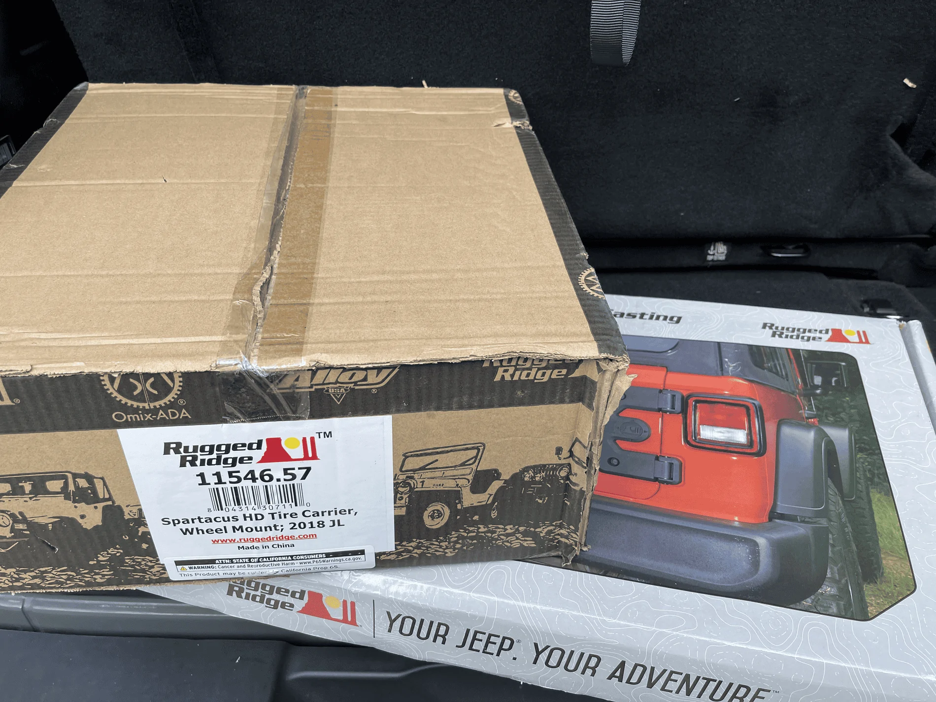 Jeep Gladiator Rugged Ridge Spartacus HD Tire Carrier kit (hinge and tire mount) for sale tempImagek9vO5W