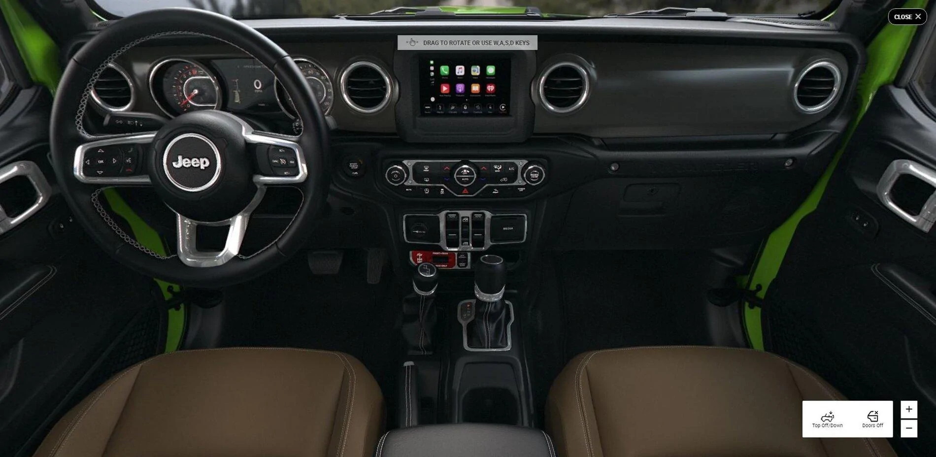 Jeep Gladiator GECKO GREEN Gladiator Club brown interior