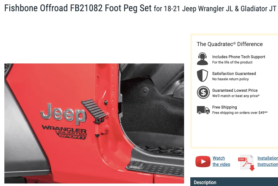 Jeep Gladiator Cheap / basic set of pegs for the rear doors? Screen Shot 2021-07-22 at 7.48.12 PM