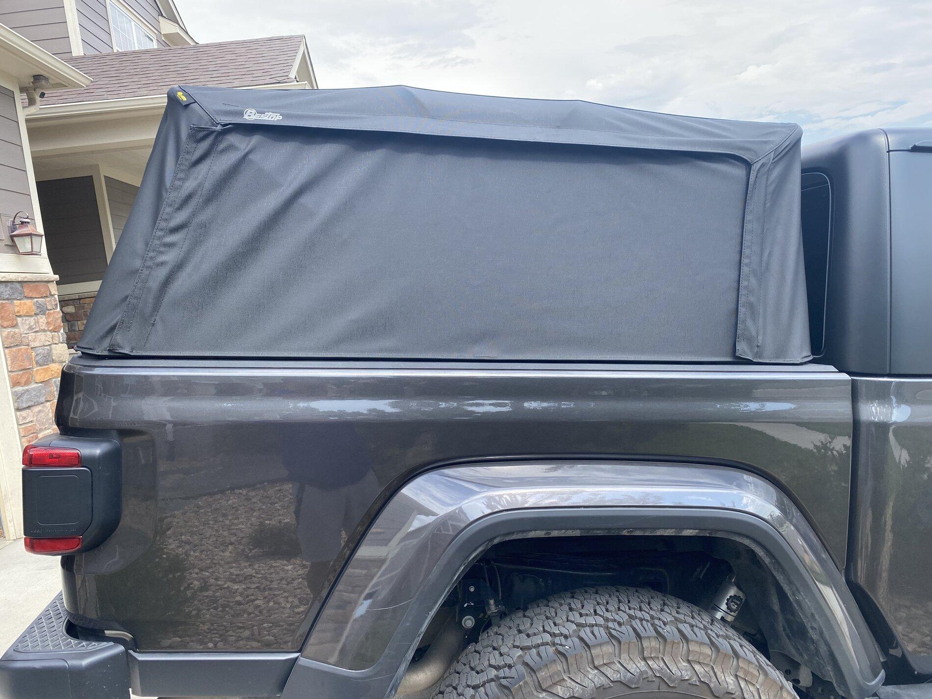 Jeep Gladiator Bestop teaser concept: folding soft cover / shell / topper for Gladiator bed 2021-07-21 15.42.50