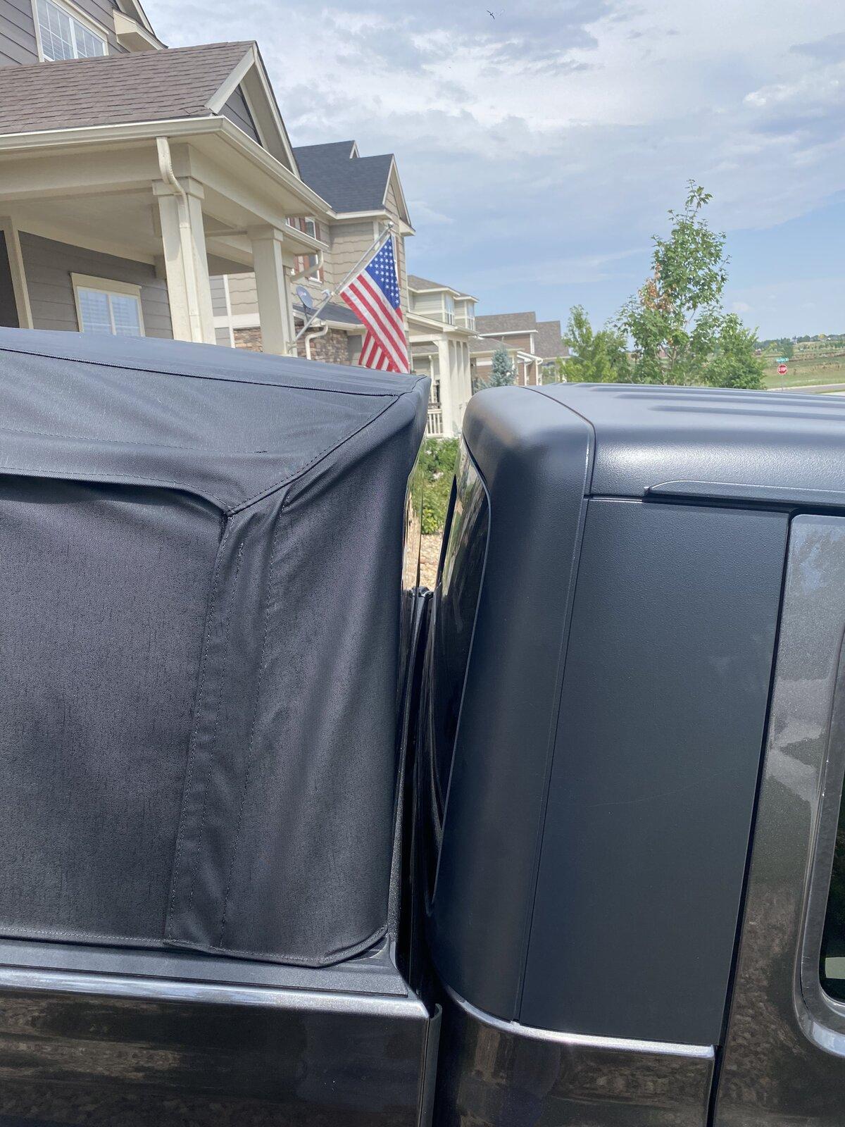 Jeep Gladiator Bestop teaser concept: folding soft cover / shell / topper for Gladiator bed 2021-07-21 15.43.14