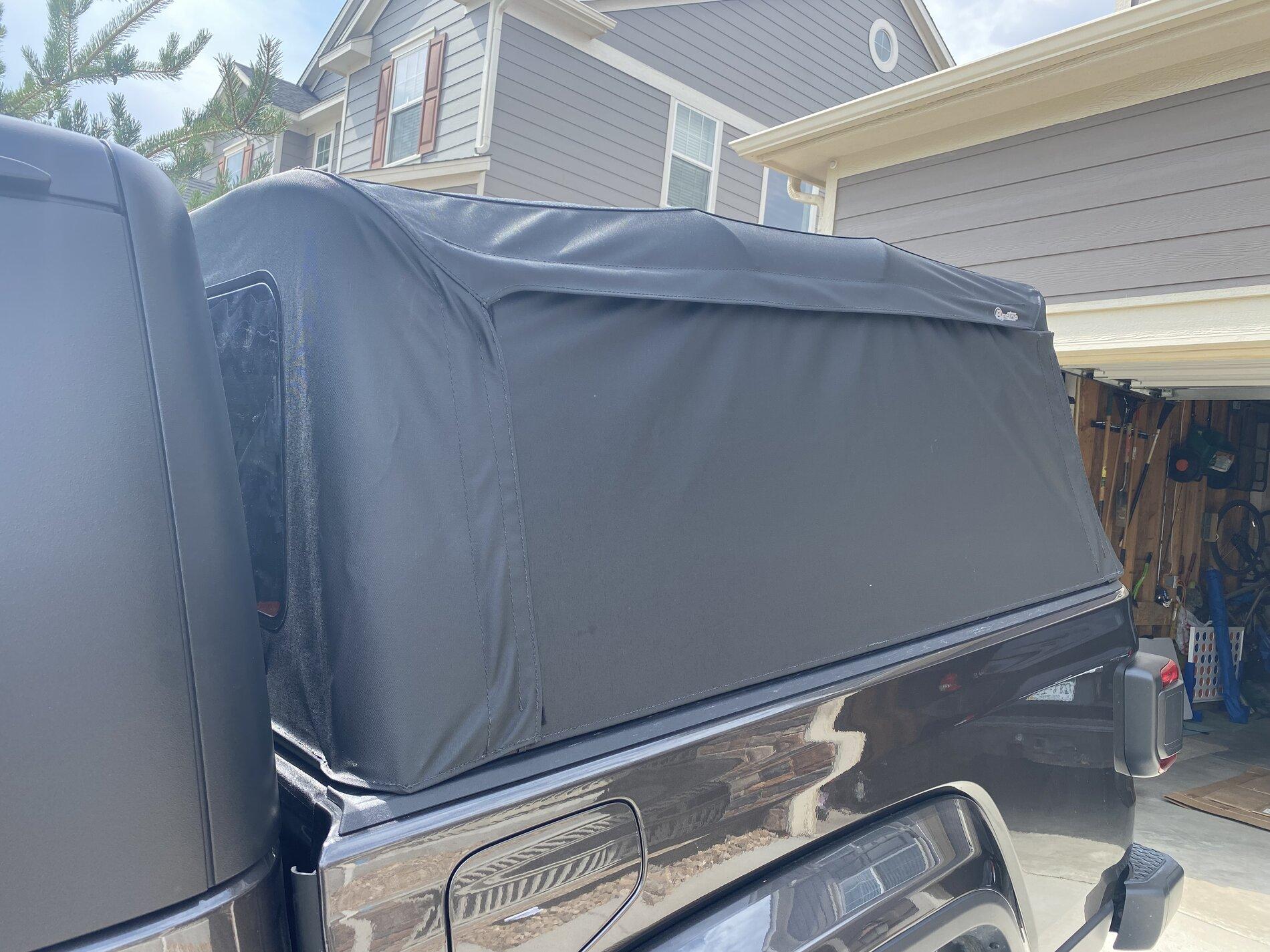 Jeep Gladiator Bestop teaser concept: folding soft cover / shell / topper for Gladiator bed 2021-07-21 15.43.30