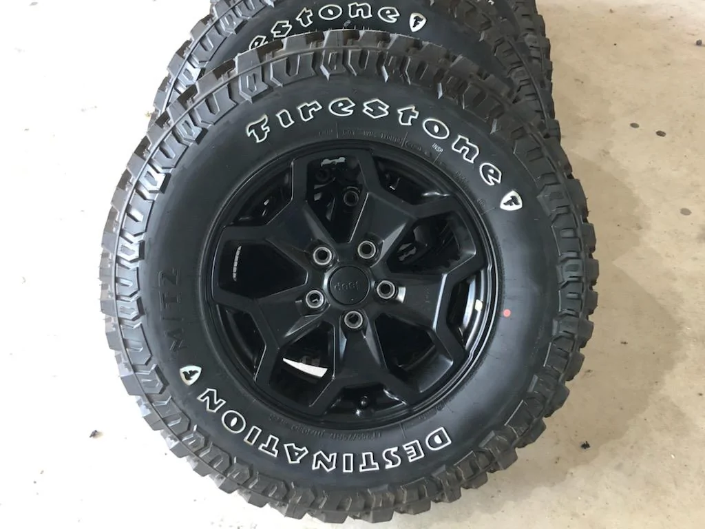 Jeep Gladiator New Firestone destination MT2s with wheels IMG_1263