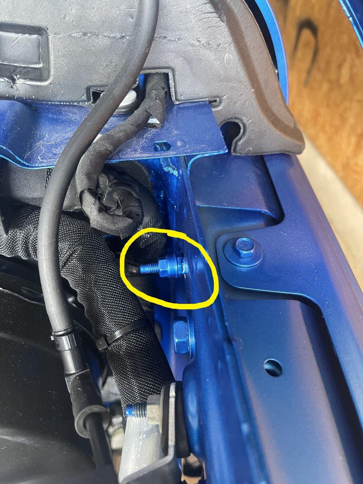 Jeep Gladiator Drivers side grounding stud IMG_2575edit