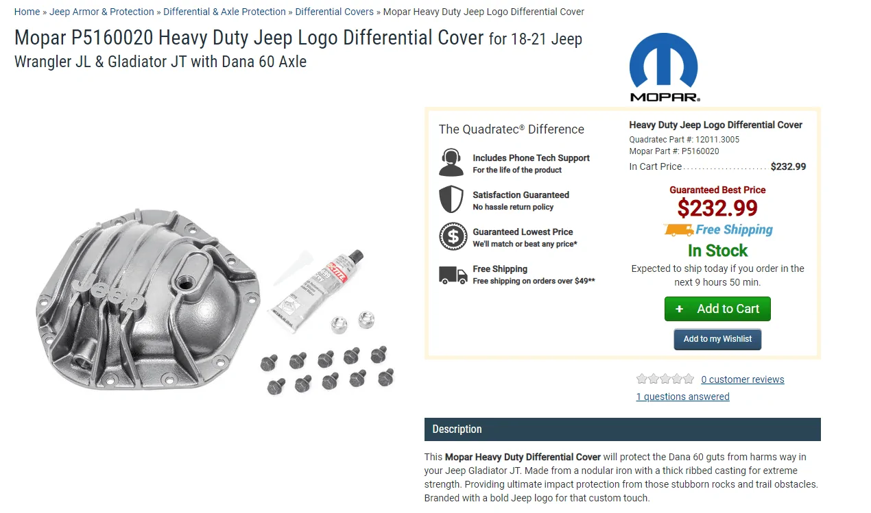 Jeep Gladiator Did you get the factory Dana 60?? 1627290562134