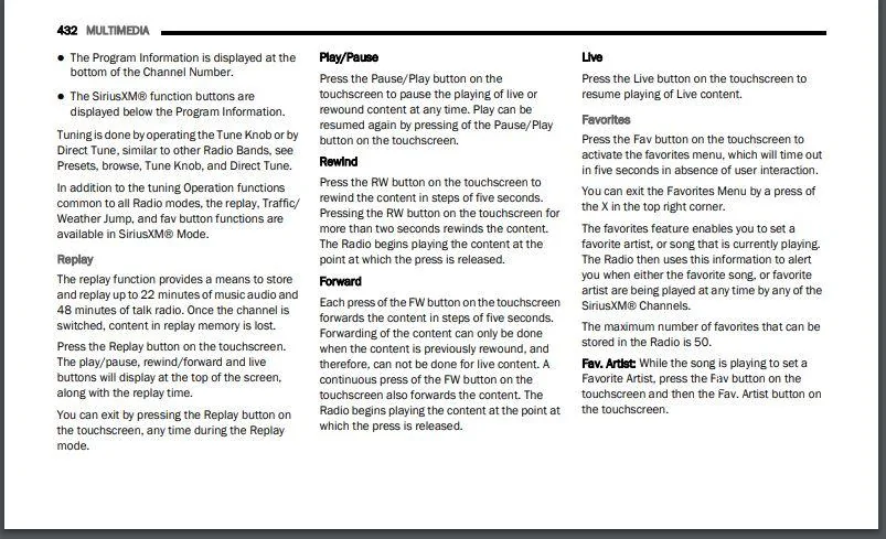 Jeep Gladiator SiriusXM sucks on 2021 Jeep Gladiator. pg432