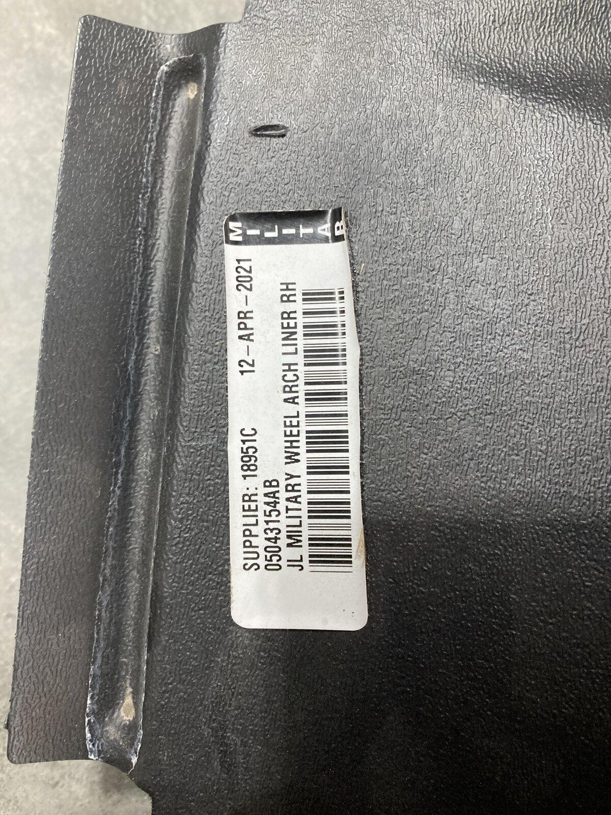 Jeep Gladiator Interesting fender liner damage and repair EC5B119D-D227-4BD7-B17B-8083CB27F9F6
