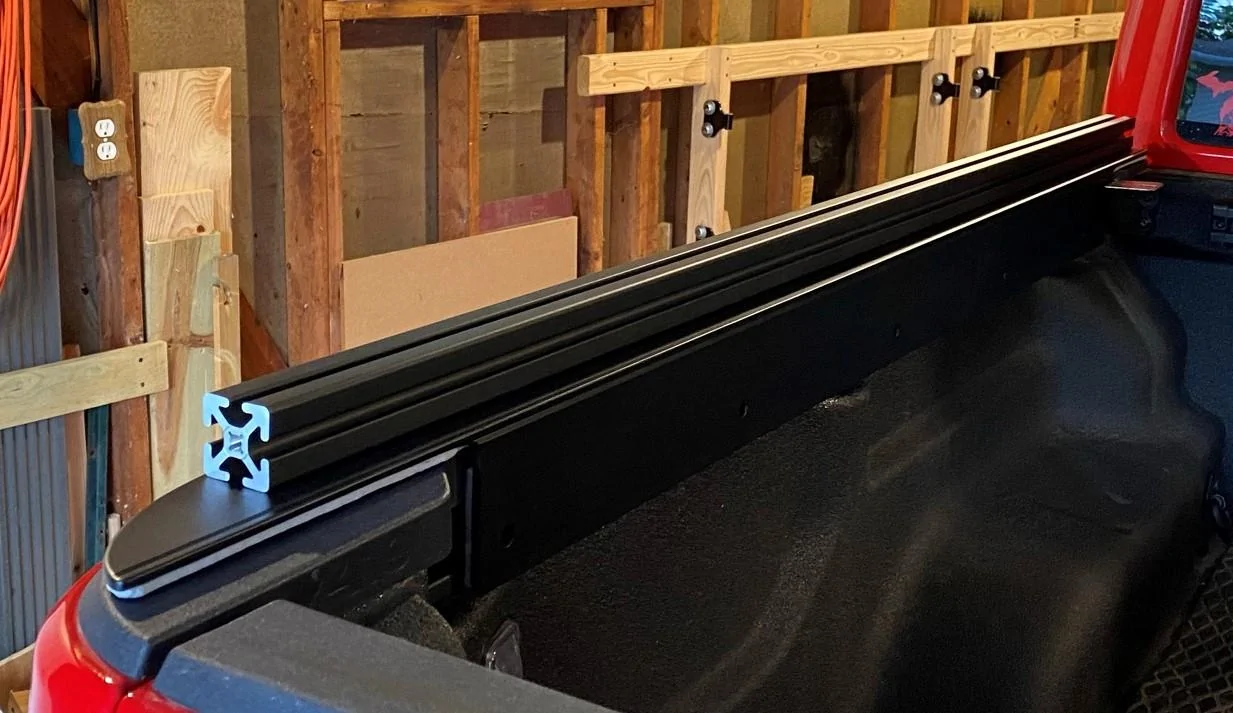 Jeep Gladiator Bed cover with rack Bedrail_Painted