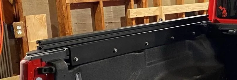 Jeep Gladiator Bed cover with rack Bedrail_installed
