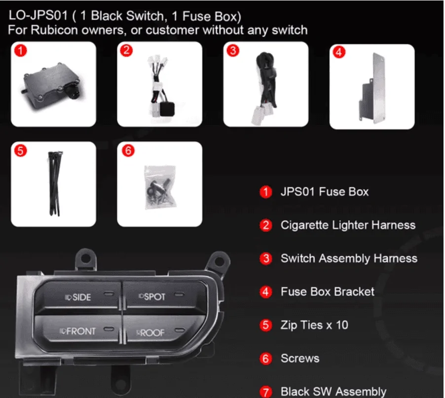 Jeep Gladiator New auxiliary switch bank 1628194517826