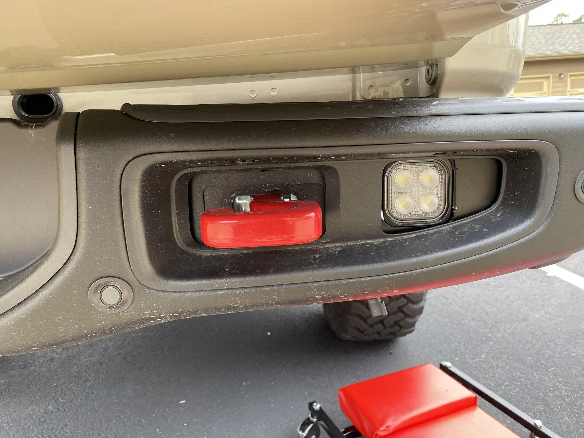 Jeep Gladiator Auxiliary LED Reverse Lights (Integrated Rear Bumper) Light installed