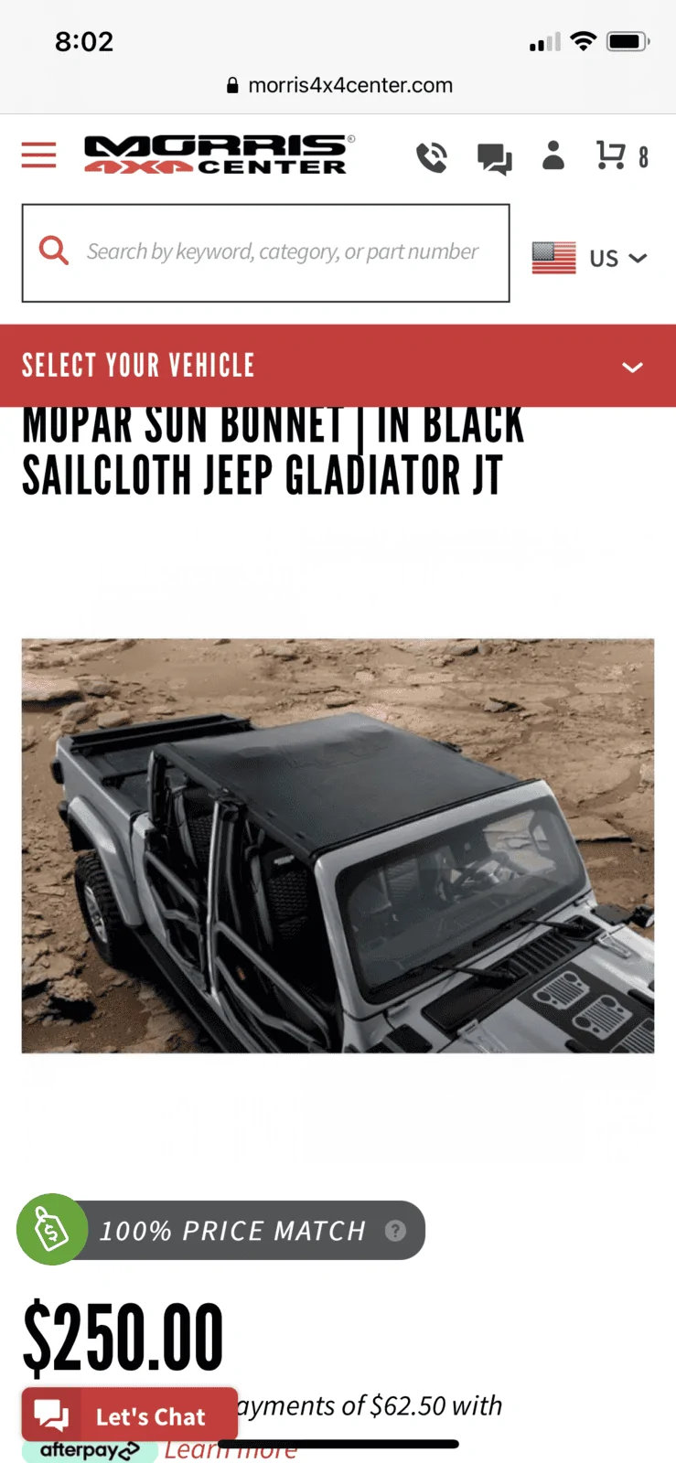 Jeep Gladiator Mopar vinyl sun bonnet 719160A5-D33E-4D4E-9075-DACC99990CF0