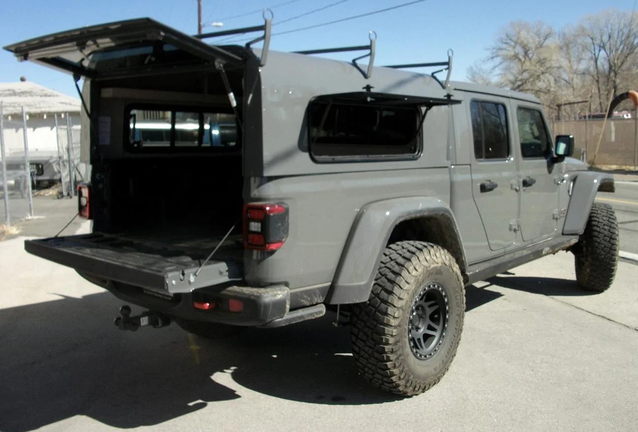 Jeep Gladiator Caravan Camper Shell for the Gladiator Jeep-Gladiator-Back-Door-Vi