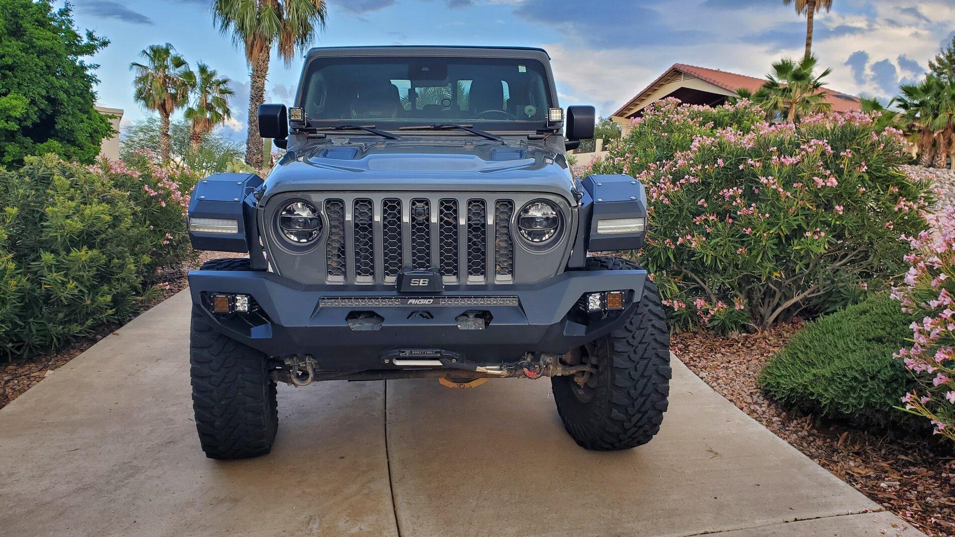 Jeep Gladiator !!! Ultimate Fab Four Front Bumper, lights and winch package $2300!!! 20210811_175715