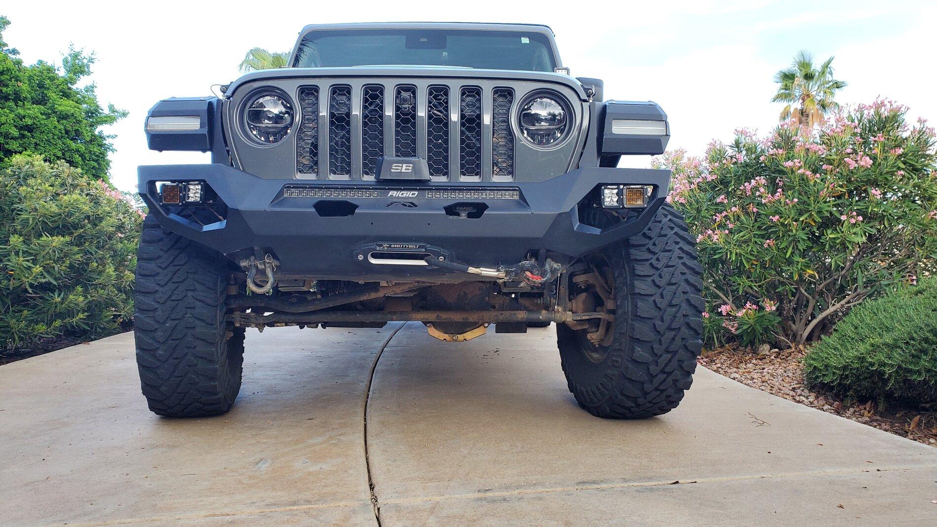 Jeep Gladiator !!! Ultimate Fab Four Front Bumper, lights and winch package $2300!!! 20210811_175746