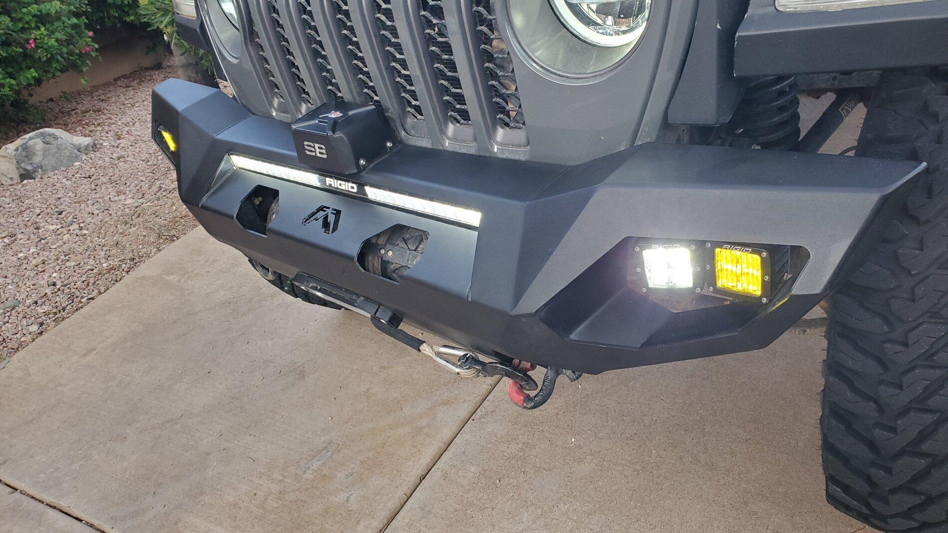Jeep Gladiator !!! Ultimate Fab Four Front Bumper, lights and winch package $2300!!! 20210811_180027