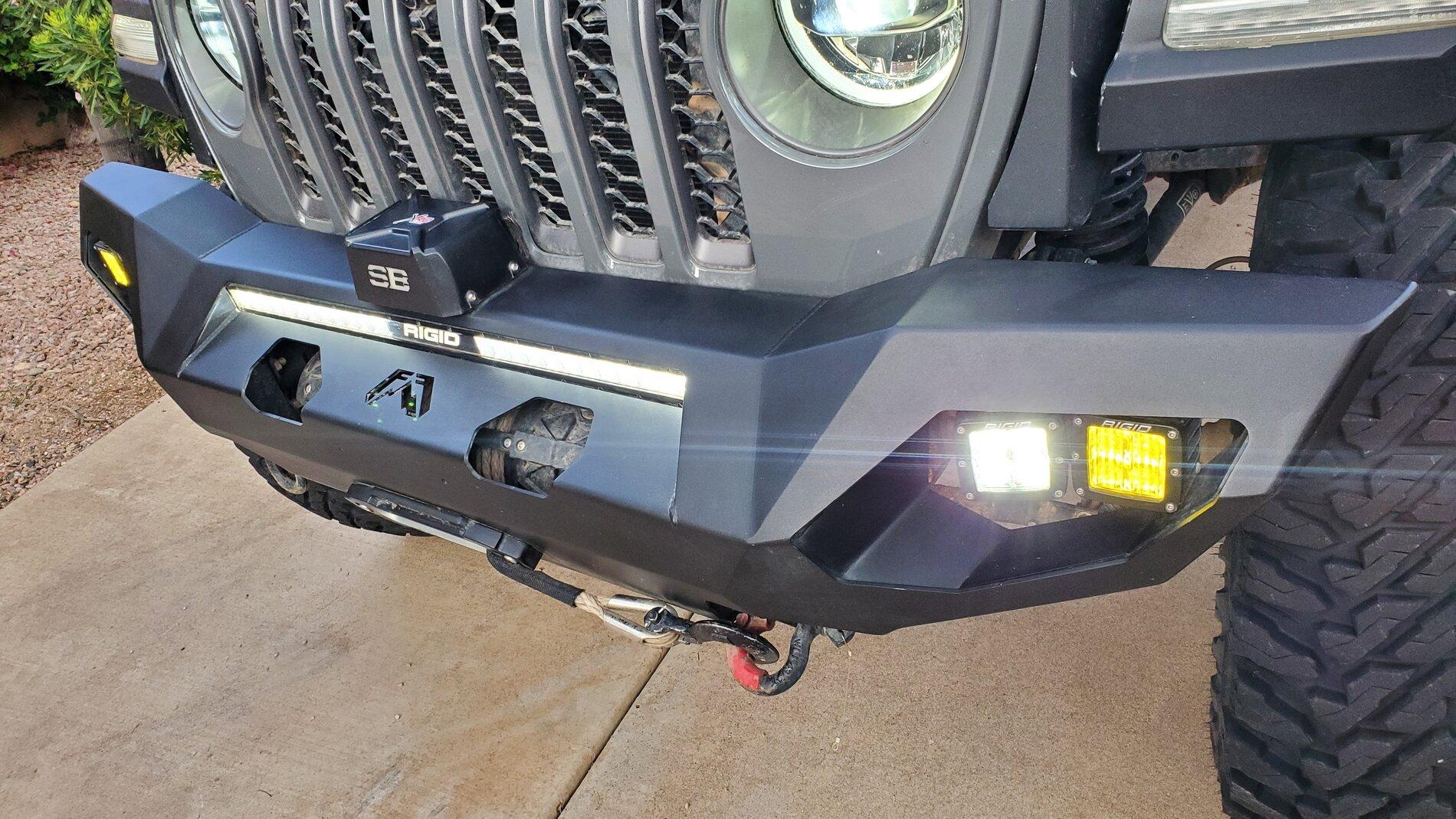 Jeep Gladiator !!! Ultimate Fab Four Front Bumper, lights and winch package $2300!!! 20210811_180041