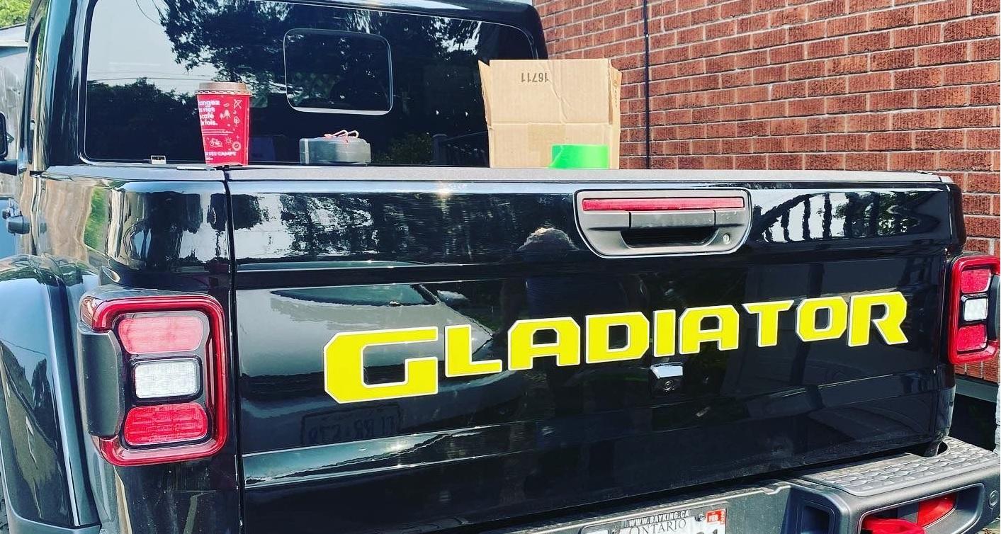 Jeep Gladiator Tailgate Badge - My Experience gladiator badge