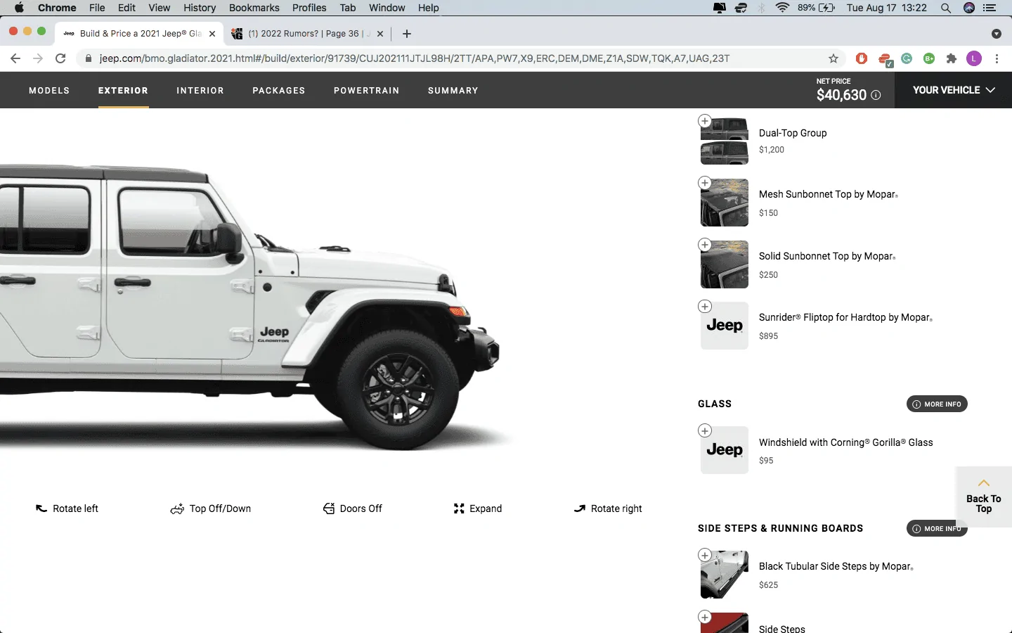 Jeep Gladiator 2022 Rumors? Screen Shot 2021-08-17 at 1.22.54 PM