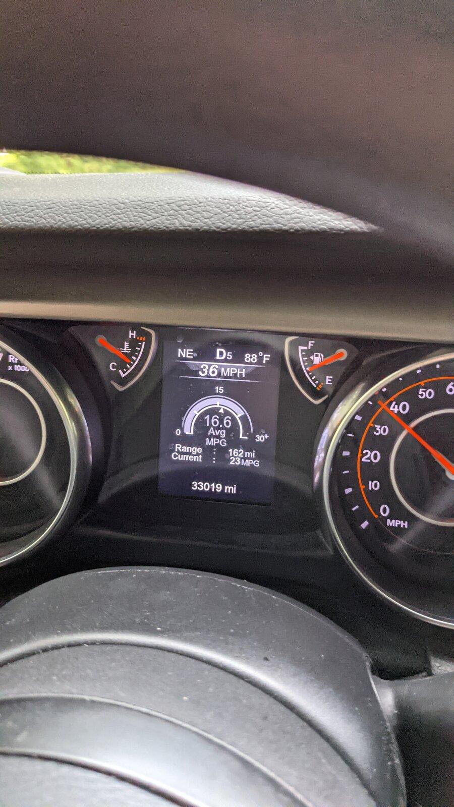 Jeep Gladiator Finally Got My JT Under 17 MPGs PXL_20210815_202732942