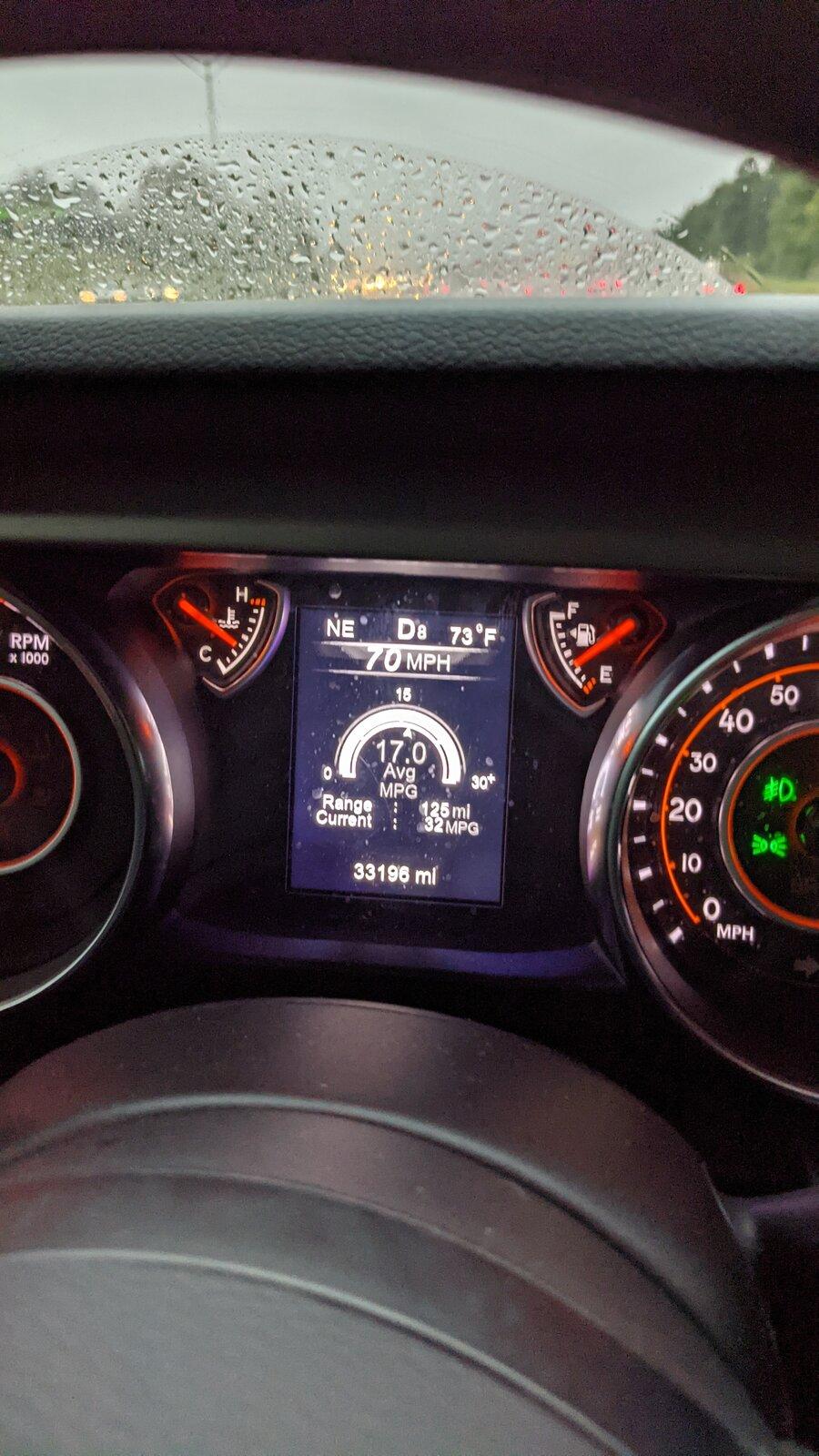 Jeep Gladiator Finally Got My JT Under 17 MPGs PXL_20210817_105743669
