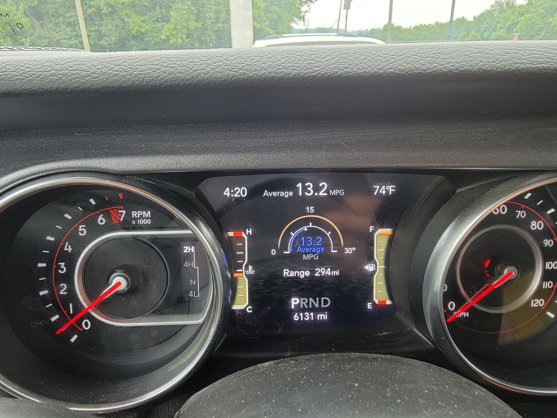 Jeep Gladiator Finally Got My JT Under 17 MPGs 20210815_162058
