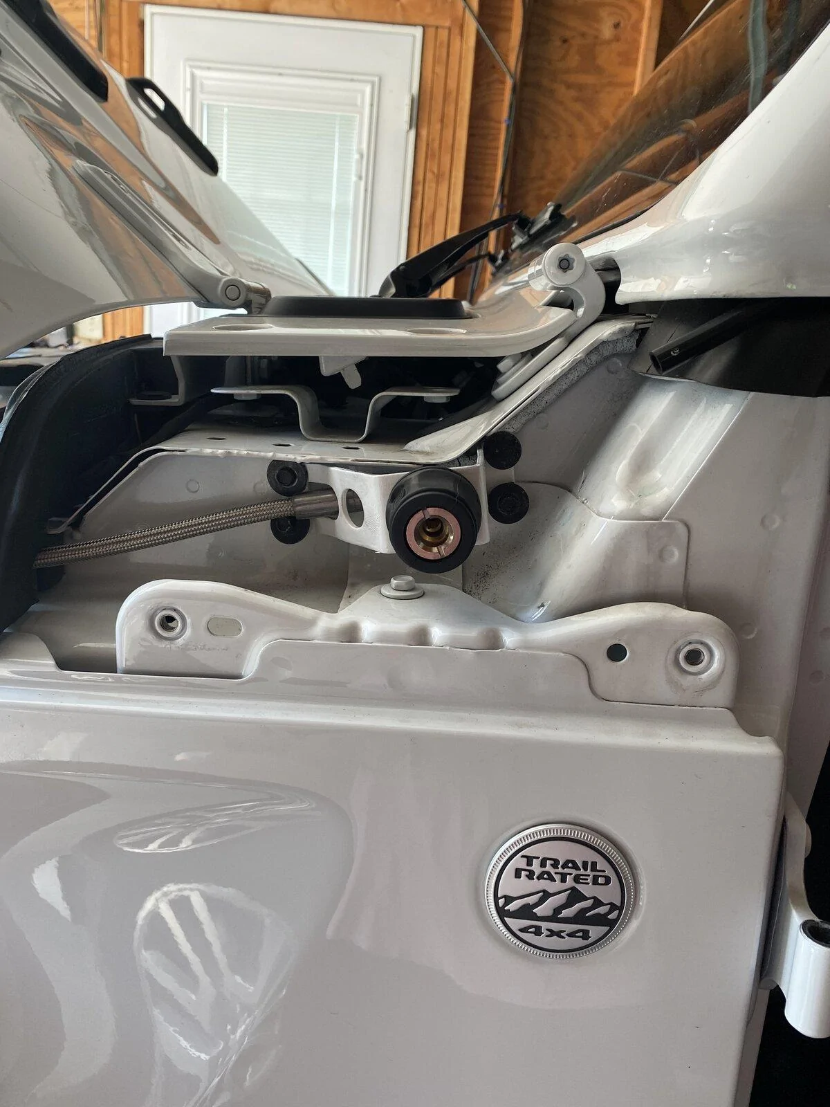 Jeep Gladiator Wrangler 4XE charge port cowl repurposed for ARB on-board air connection 1629207952541