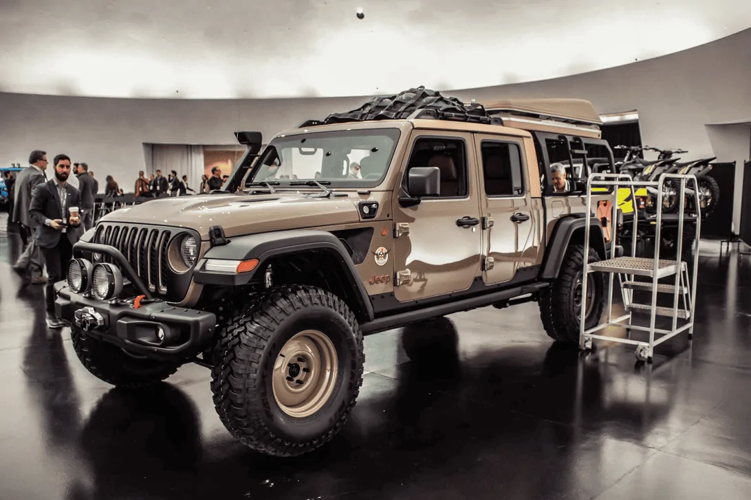 Jeep Gladiator Wrangler 4XE charge port cowl repurposed for ARB on-board air connection 1629211235207