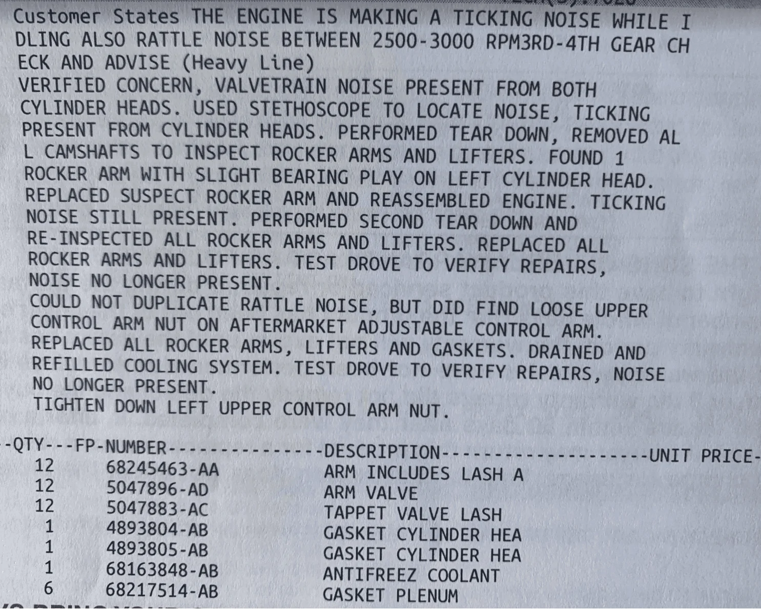 Jeep Gladiator Rattle from engine when accelerating (sounds like keys) 1629319470164
