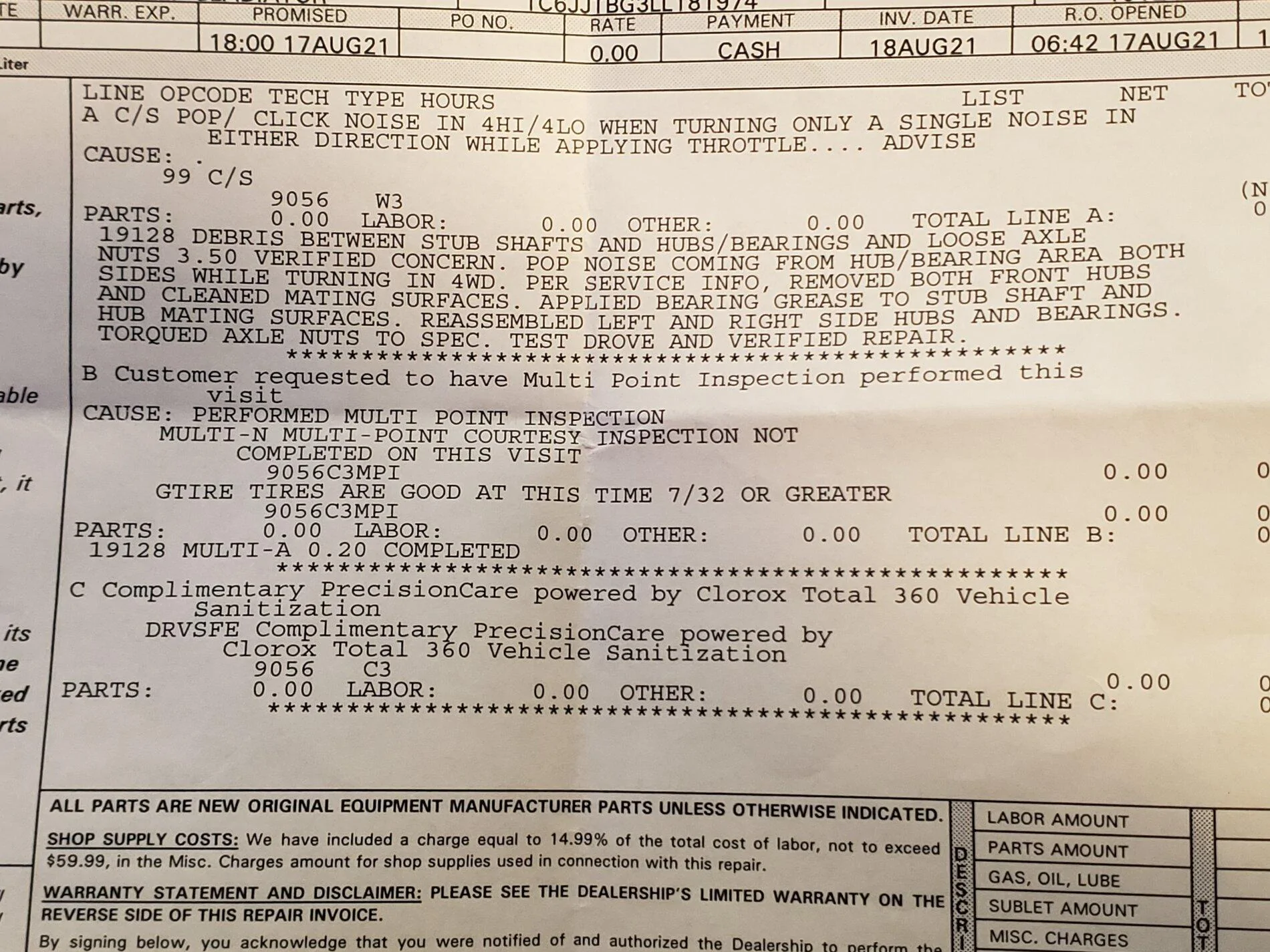 Jeep Gladiator Brand New 2021 Gladiator Rubicon | Makes loud clicking noise on incline/decline/turns 20210818_201628