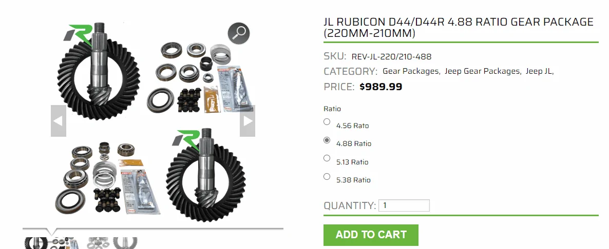 Jeep Gladiator Jon's Jeep Build 2021-08-20 13_33_16-JL_JT Rubicon D44_D44R 4.56-5.38 Ratio Gear Package (220MM-210MM) _ Revol